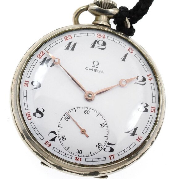 OMEGA Pocket watch small second vintage white Dial Hand Winding Men's_903059 - Picture 1 of 7